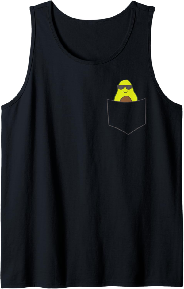 Avocado In A Pocket Vegan Food Pocket Avocado Tank Top - Image 2